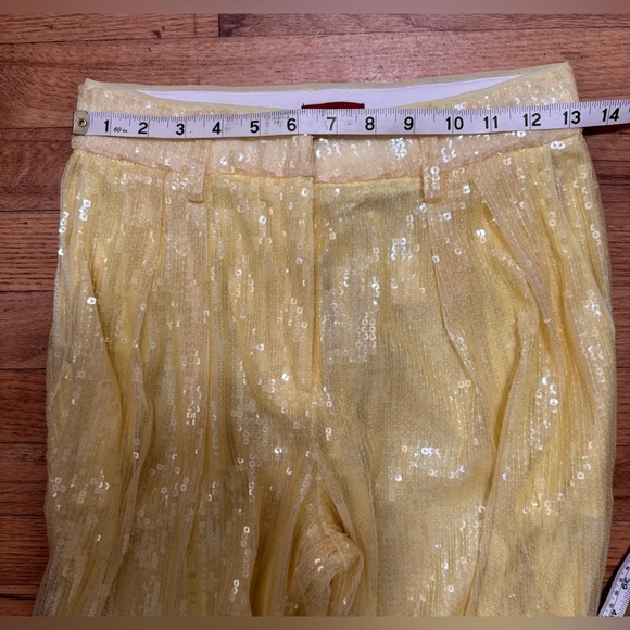 STAUD Sequined Luisa Pants in Yellow - Picture 12 of 13